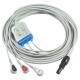 Kontron 125 128 VSM510 ECG Cable and Leadwires 3Lead AHA Snap 7Pin Connector ECG Cable