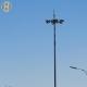 Galvanized 12 Meter High Mast Pole  With Lowering Raising Mechanism