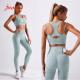 Gym Leggings Padded Sports Bra 2 Piece Yoga Set Seamless Yoga Set