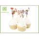 Wooden And Paper Material Cake Decoration Toppers Cocktail Toothpicks