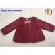 Chiffon Bow Toddler Girl Fleece Jacket , Infant Fleece Jacket Long Sleeve A Shape