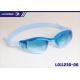 Custom-Made Color Scratch Resistant Adjustablelight Blue Adult Swim Goggles For Ladies