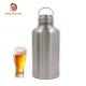 SS304 Vacuum Insulated Growlers , 64oz Double Wall Stainless Steel Growler