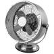 9 Inch Metal Blade Oscillating Desk Fan , Brushed Nickel 2 Speed Silent Table Fan