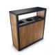 45L Outdoor Wooden Trash Can