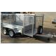 Double Axle 8×5 Tandem Lawn Mowing Trailer With 1800 x 280mm Slide Away Ramps
