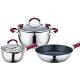 5pcs Non Stick Cookware Set Kitchenware Stainless Steel Cooking Pot OEM