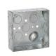 Welded 4 Steel Outlet Box With 1/2 Concrete Knockouts 1.60mm Thick