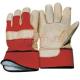 women / men 8.5 - 11 inch Red Cotton Back Pig Grain Winter Leather Gloves 22303
