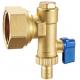 6020 Brass End Piece With G1 Felxible Female Nut For Hot Forged Return Manifold Flushing Draining Ball Valve Integrated