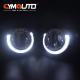 Universal Car Headlight Shrouds Projector Lens LED Angel Eyes Shroud