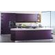 Purple colour matt lacquer kitchen cabinet,Modern kitchen design