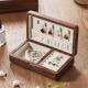 Durable wood jewelry storage box Ring Jewelry Packaging box Custom logo Walnut jewelry box