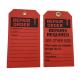 Customized Polyester Safety Lockout Tags 7X4 For Accident Prevention