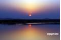 Setting sun on the Yellow River