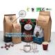 Matt Black Ziplock Food Packing Custom Printed Flat Box Bottom Coffee Packaging Bag Wholesale With Valve