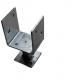 Square Shape 4x4 Galvanized Post Support Bracket in Silver for Square Posts