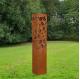 Contemporary Yard Art Rusty Metal Lighting Box Ccorten Steel Column Sculpture