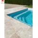 Modern Design Style Natural Silver Travertine Stone Ivory Deck Tile for Pool Flooring