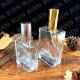 Empty Perfume Glass Bottles Clear 100ml 58mm Long Square Custom LOGO