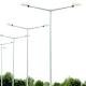 Silver Galvanised Street Light Pole With Dual Arms Corrosion Resistance