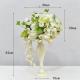 Silk Gerbera Artificial White Wedding Bouquets Lifelike Look OEM