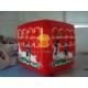 Red Inflatable advertising cube balloon with Full digital printing for Opening event