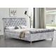 Wholesale Velvet Upholstered Bed Frame With Luxurious Buttons High Headboard