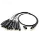 Outdoor CPRI MPO MTP 12 Cores Optical Fiber Patch Cord For Telecom Tower Tactical Army