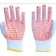 PVC Dots Coated Cotton Knitted Hand Gloves , White Cotton Knit Gloves For Safety Working