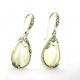 Retro Jewelry Thailand Silver with Marcasite and White Opal Earrings (JA1750WHITE)