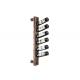 Wall Mounted 6 Bottle Wine Rack Malleable Iron Material With Casting