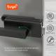 Punch Free Smart Tuya Glass Door Lock Black Aluminium Alloy Semi Auto For Office