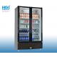 R600a Upright Double Glass Door Display Cooler 470L