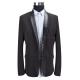 Fashion Mens Tuxedo Suit Blazer Jacket Banquet Black All Polyester Material