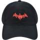 Whimsical Halloween Vampire Bat Embroidered Baseball Cap Cotton Embroidered Logo Cap Curved Visor