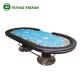 Indoor Marble Casino Poker Gaming Table Environment Friendly With Two Metal Legs