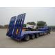 Heavy Duty 3 Axles Low Bed Semi Trailer For Tracked Vehicles Customized
