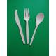disposable biodegradable & 100% compostable PLA cutlery Knife/fork/spoon in white, 165&160mm