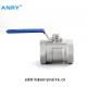 One Piece Threaded  SS Ball Valve PTFE Viton Seat Oil 1/8~4