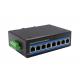 OEM Industrial 10/100/1000Mbps 8 RJ45 Ports Converter Gigabit 8 UTP Ports Ethernet Switch Dual Power Supply
