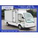White Electric Delivery Van , 2 Person Golf Cart With MP3 Player Sound System