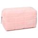 Aesthetic Plush Cosmetic Makeup Bag Cute Pink Pouch Toiletry Organizer 7 × 4 inches