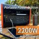 2200W Solar Portable Power Station Generator for Camping Eco-Friendly and Customization