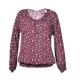 Polyester Womens Fashion Blouses Full Sleeve Length With Elastic Hem Daily Wear Tops