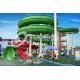 Green Big Commercial Pool Water Slides For Theme Park / Backyard Water Slides Kids