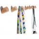 Natural Walnut Beech Wood Coat Hooks Wall Mounted Hangers for Hanging Towels Coat Hats Wall Decorative