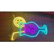 Cocktail Mojito AC240V Neon Light Signs Hang Wall No Fragile Cuttable