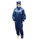 ISO 4 Cleanroom ESD Safe Clothing With Attached Hood Boots And Facemask