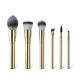 Luxurious cosmetic Makeup Brush Set 6pcs aluminum handle and ferrule makeup